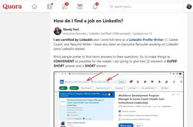 Instructions on how to find a job on LinkedIn by https://www.market-connections.net